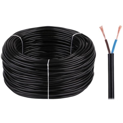 Кабел  2x0.75 220V черен многожилен