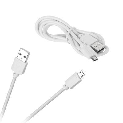 Кабел MICRO USB/USB 1M M-LIFE БЯЛ