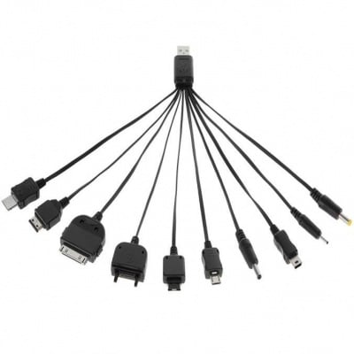 Кабел USB с 10 конектора