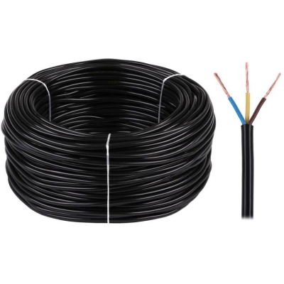 Кабел 3x0.75 220V черен многожилен