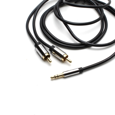 Аудио кабел жак/чинч(3.5/2 RCA),1.5m.,HQ