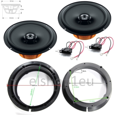 Комплект авто говорители и фланци за VW POLO IV 9N/9N3,HERTZ