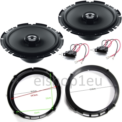 Комплект авто говорители и фланци за VW POLO IV 9N/9N3,HERTZ