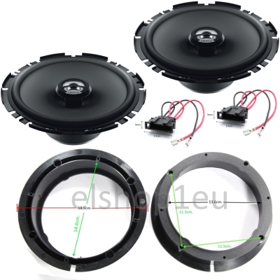Комплект говорители и фланци за VW GOLF IV,PASSAT B5/5.5,HERTZ