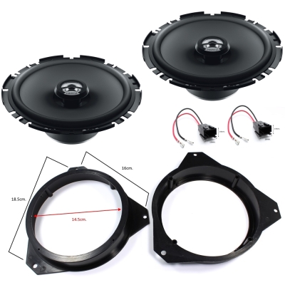 Комплект говорители и фланци за CITROEN BERLINGO II,HERTZ