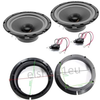Комплект авто говорители и фланци за VW POLO IV 9N/9N3,IT