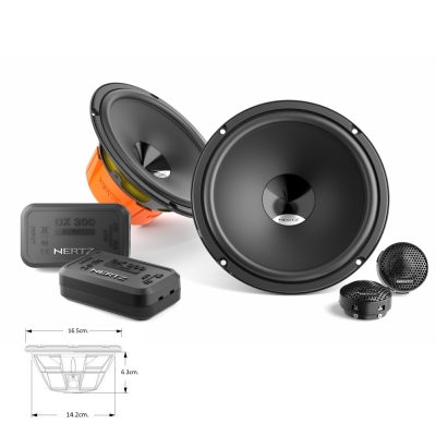 Говорители за автомобил HERTZ DSK-165.3 6.5&amp;quot; 16.5cm. 2бр.