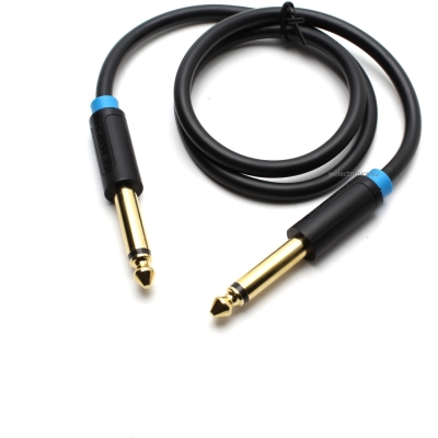 Аудио кабел моно жак 6.3/6.3,1m.,HQ