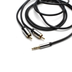 Аудио кабел жак/чинч(3.5/2 RCA),1.5m.,HQ